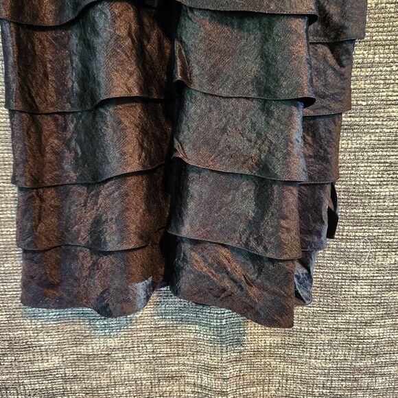 Cache Party Formal Dress Shimmering Ruffled Black size 2 LBD - Picture 6 of 14